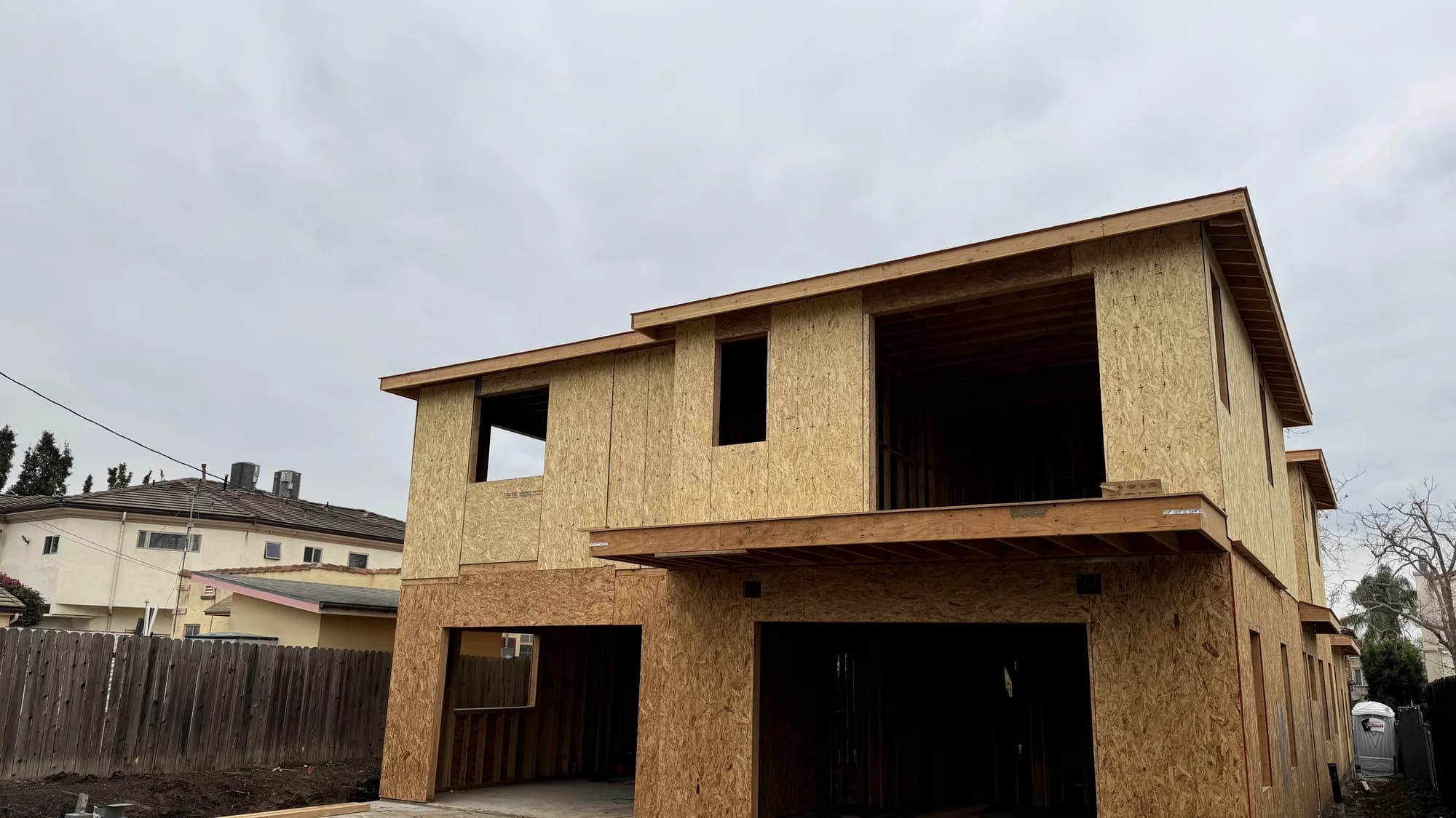Two-storey home framed by APW Builders